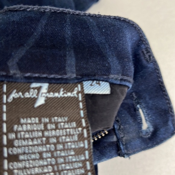 7 For All Mankind skinny lady blue jean. Size W24 - Picture 7 of 10